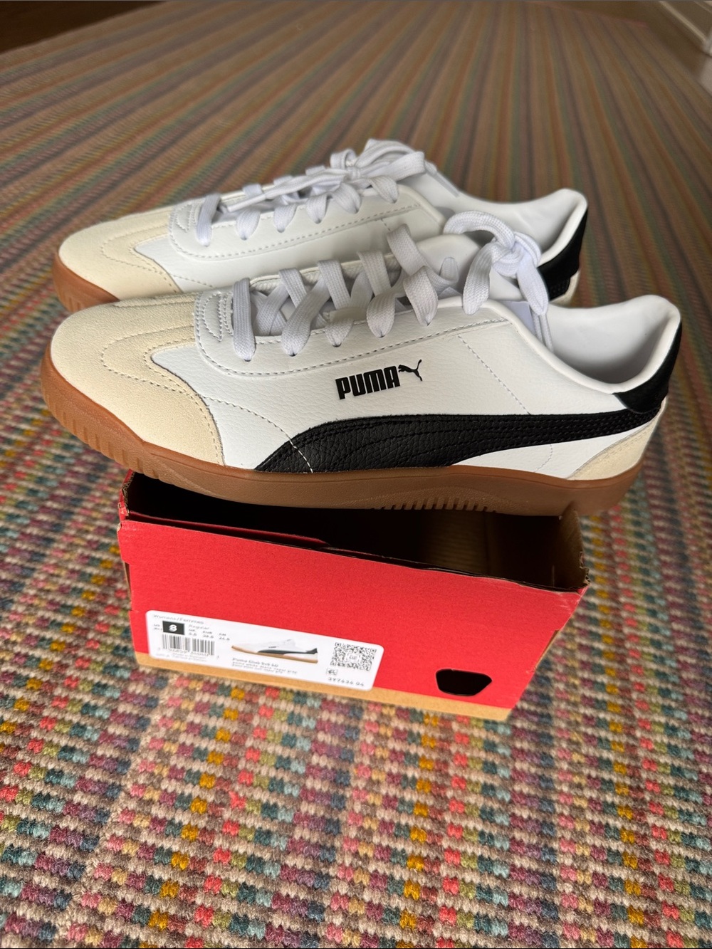 Puma Club 5v5 SD White Sneakers with Gum Sole